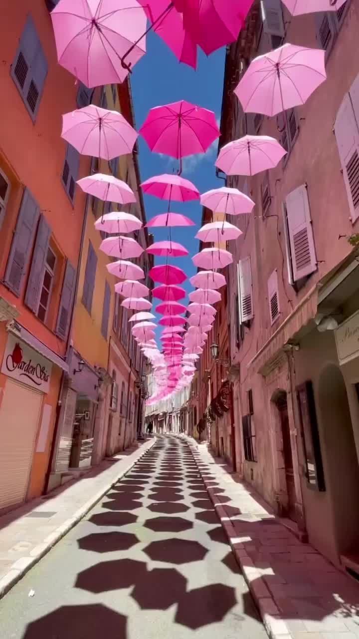 Discover Pink Umbrellas in Grasse, France