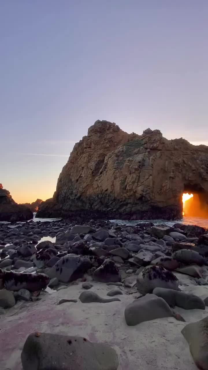Fire in the Arch at Pfeiffer Beach, Big Sur 🌅