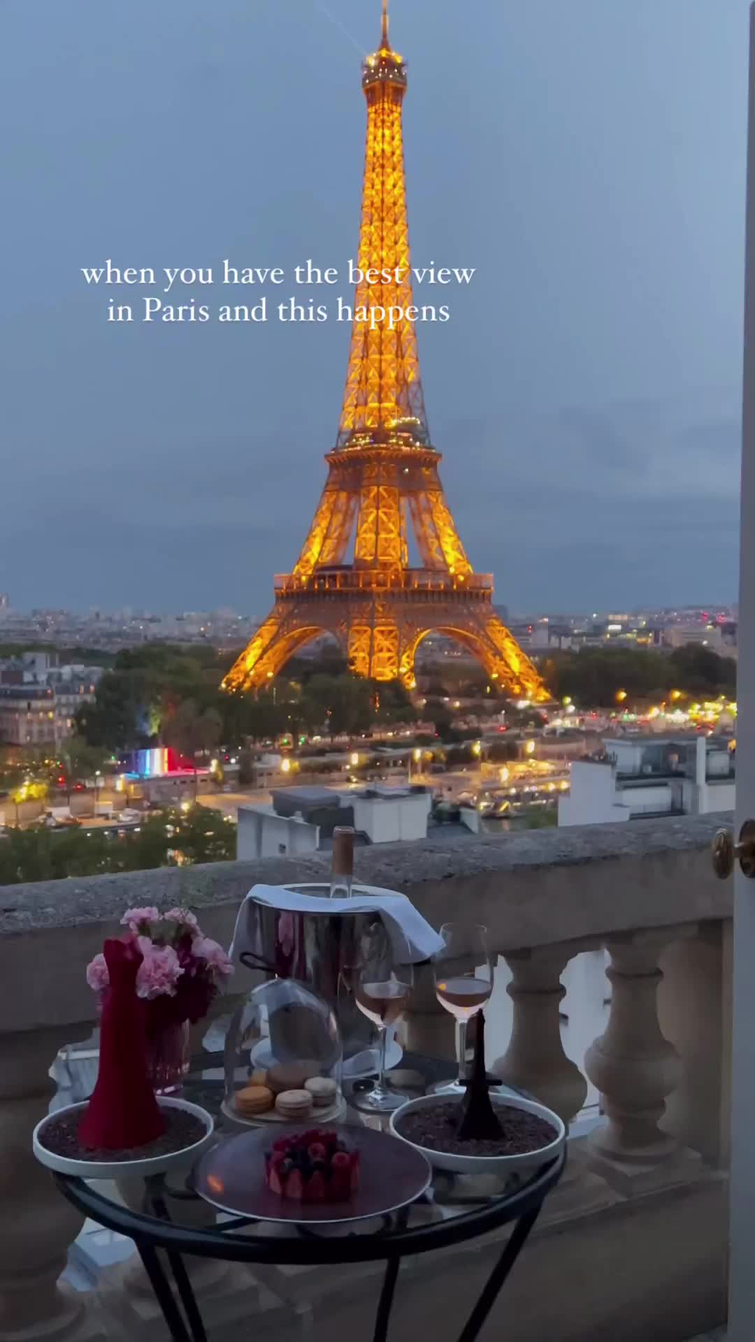 Stunning Eiffel Tower View from Shangri-La Paris Room