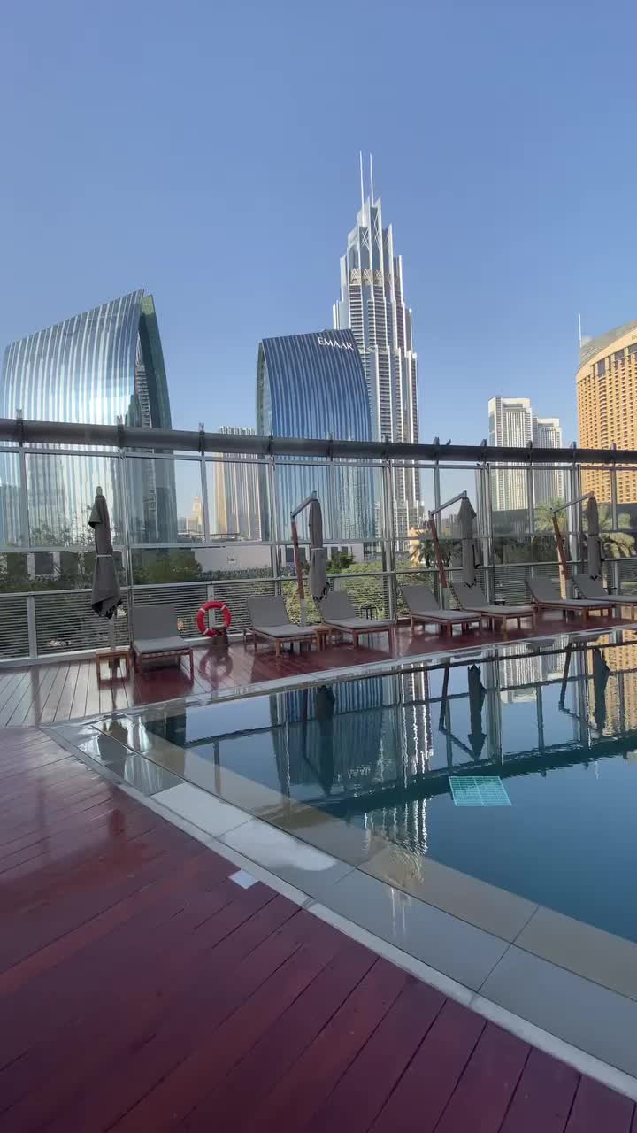 Swimming Below the Burj Khalifa at Armani Hotel Dubai