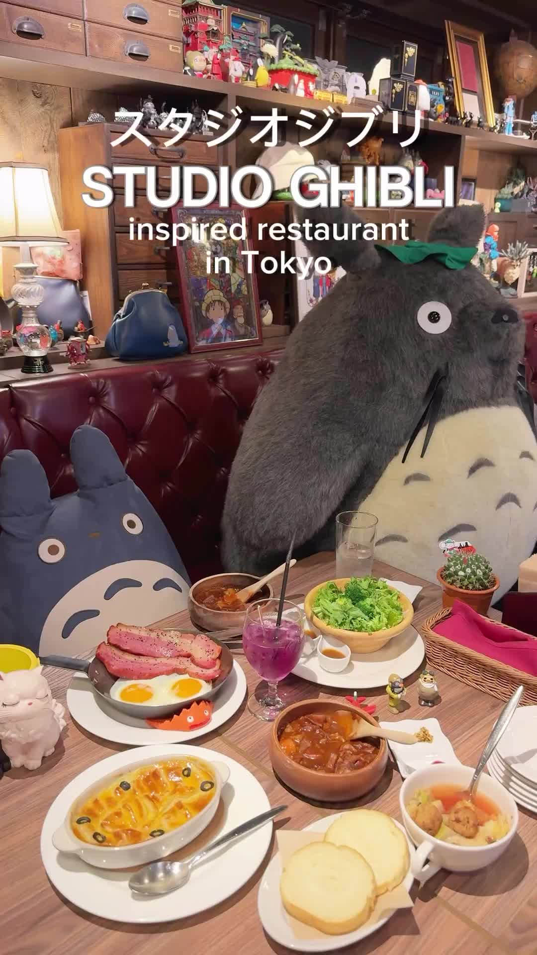 How does Studio Ghibli make food in their movies look so good? 🤤

Now you can try them all at @kichijoji_cb, a Ghibli themed restaurant in Kichijoji, Tokyo!

It cost ¥3500 plus you have to order a drink, which isn’t so bad because you get an entire set that includes a salad, Kiki’s casserole 🥧, Calcifer’s bacon and eggs 🍳🔥, Sheeta’s stew🥘, and you can make your own soot sprite dessert!  Reservations are required (but you need a Japanese phone number, so I had a friend help).

Tag a Studio Ghibli fan that would love to go here!

#japantips #tokyotips #tokyo2024 #ghiblistudio #studioghibli #ghiblimovies #howlsmovingcastle #kikisdeliveryservice #castleinthesky #hayaomiyazaki #kichijoji #kichijojitokyo #tokyorestaurant
#adventureisoutthere #bestplacestogo #beautifuldestinations #bestvacations #gltlove #explorerbabes #girlswhotravel #womentravel #travelinspo #girlsthatwander #travelgirls #girlsborntotravel #travelandleisure #travelreels #travelgoals #postcardplaces