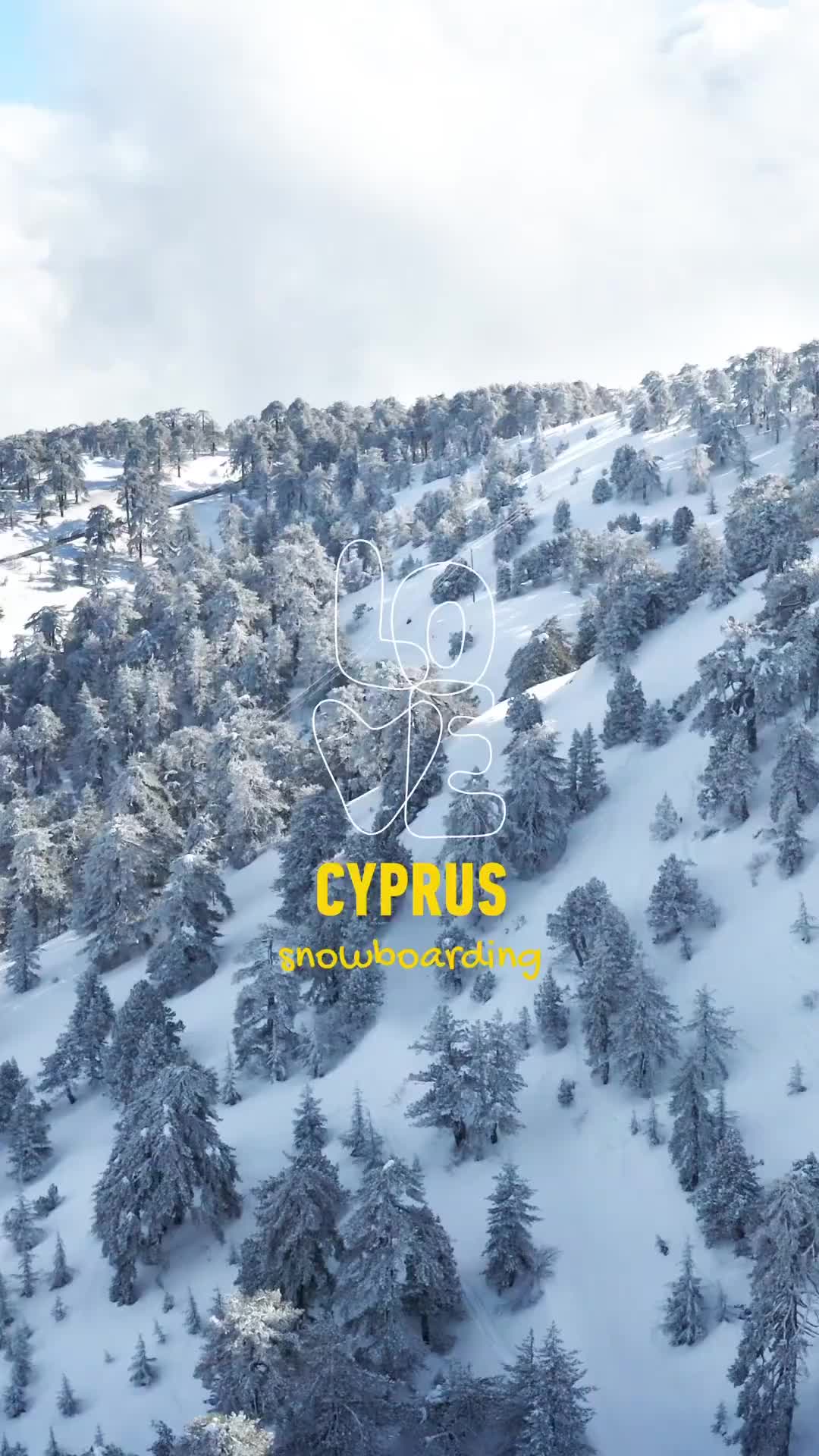 Snowboarding Fun in Troodos Mountains, Cyprus