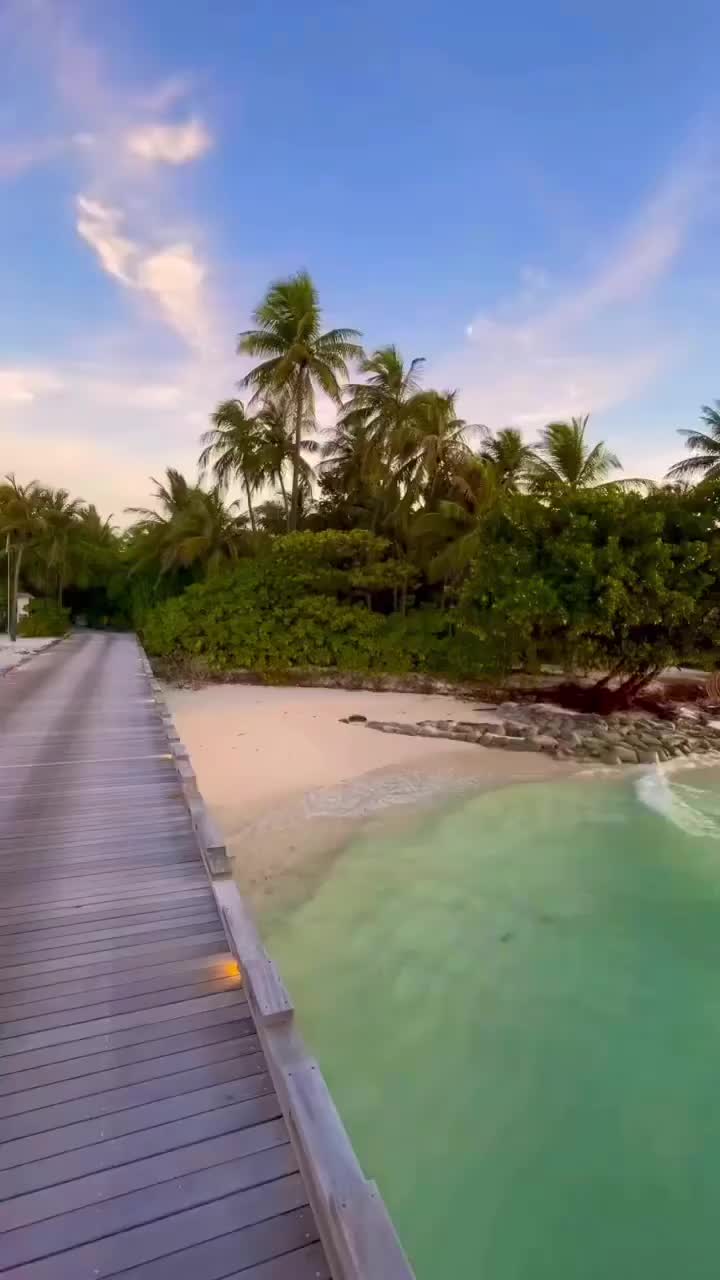 Stunning Maldives Sunset Over Finolhu Beach