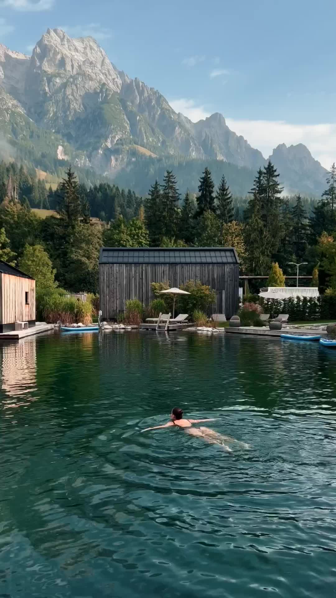 Refreshing Morning Swim at Naturhotel Forsthofgut