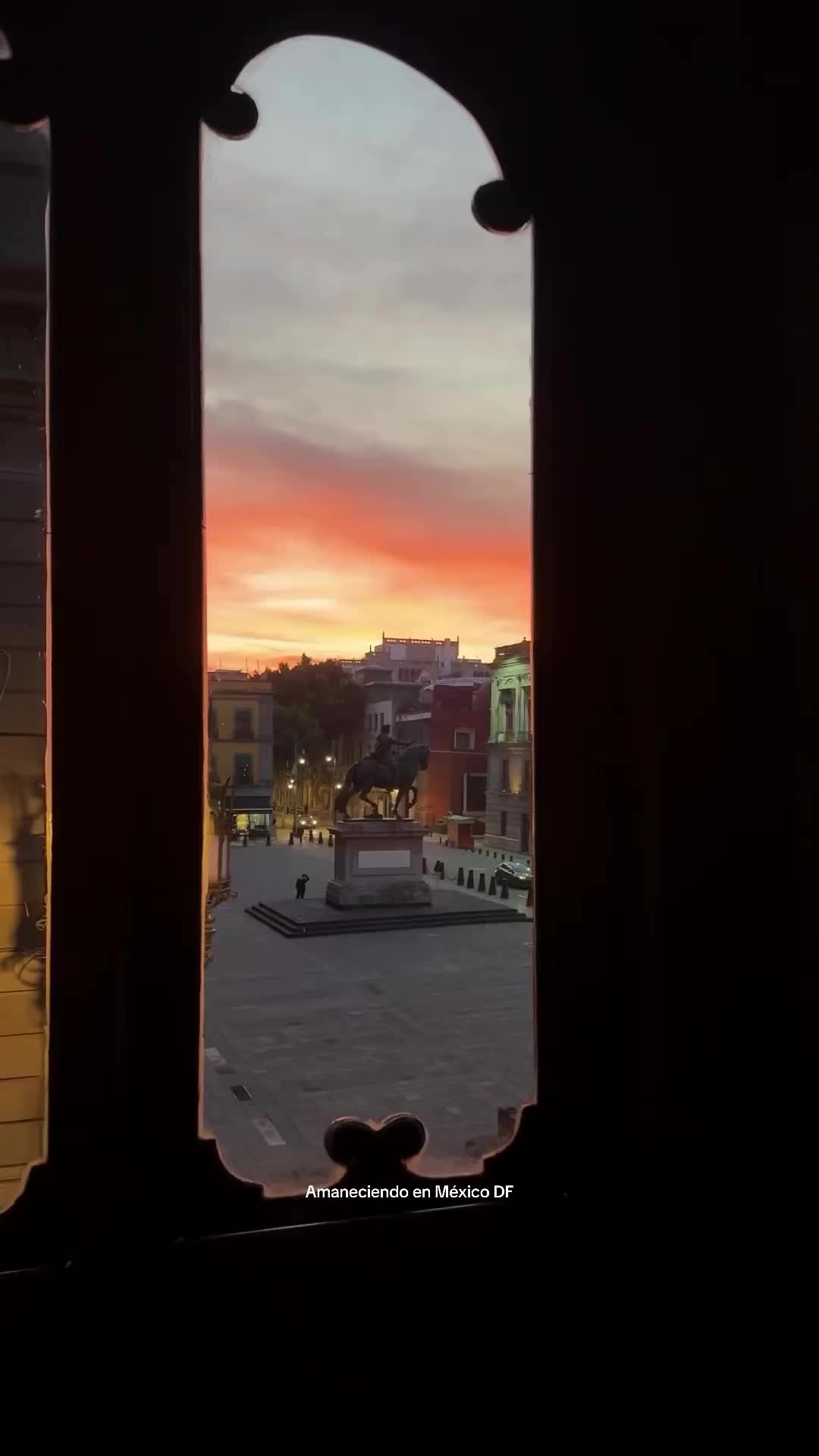 Sunrise at Plaza Manuel Tolsá, Mexico City 🇲🇽✨