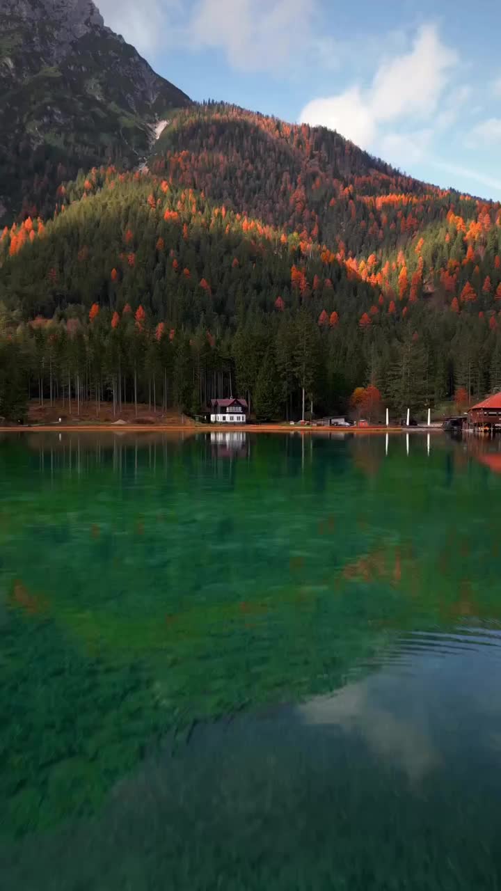 Lago di Dobbiaco - Serene Autumn Lake in Italy