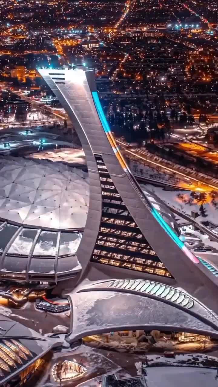 Flashing Lights at Montreal’s Olympic Stadium