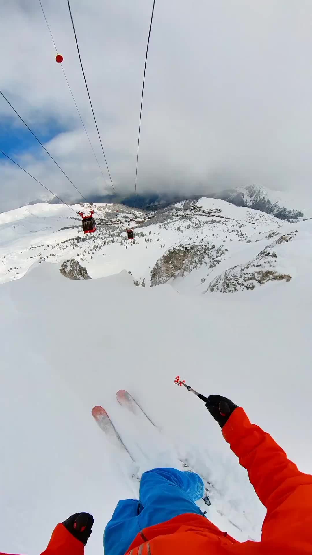 Spring Skiing Surprise in the French Alps