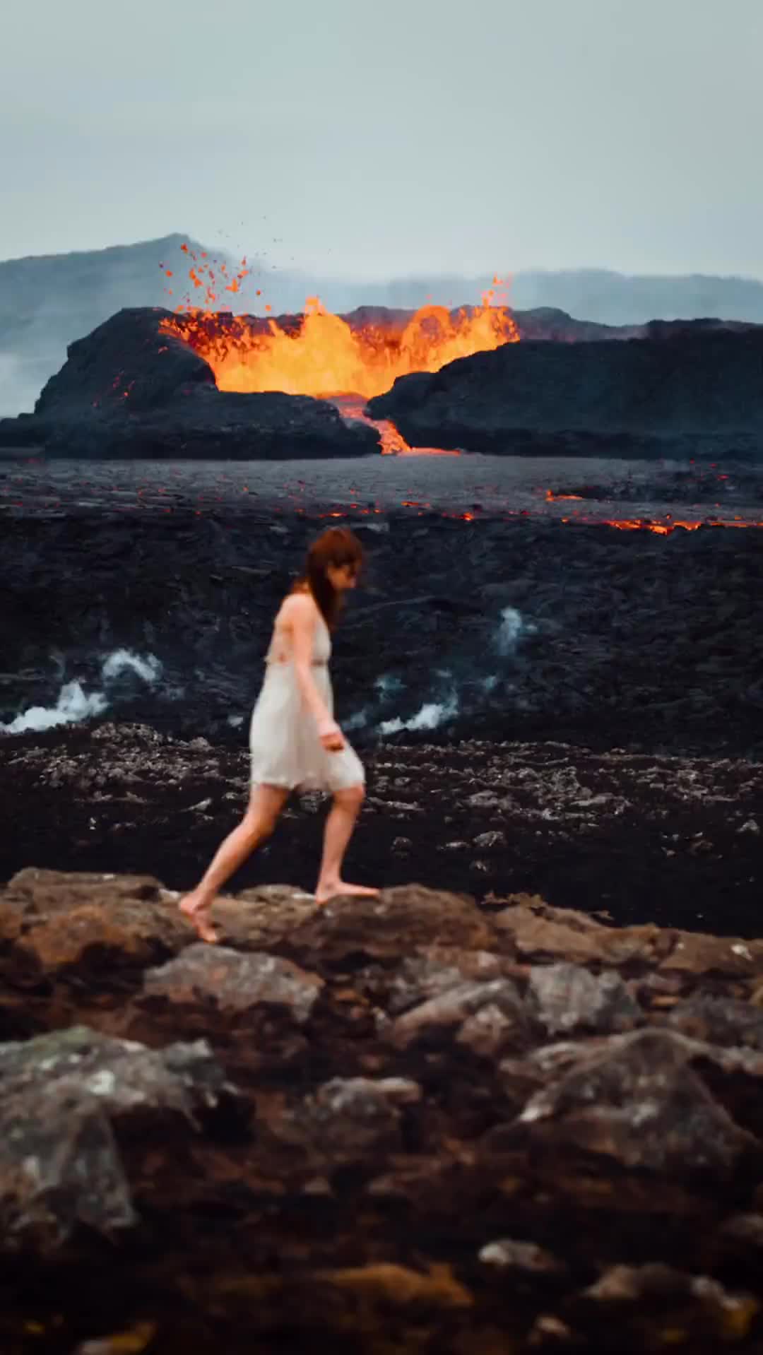 Surreal Iceland Summer: Witness an Active Volcano 🌋
