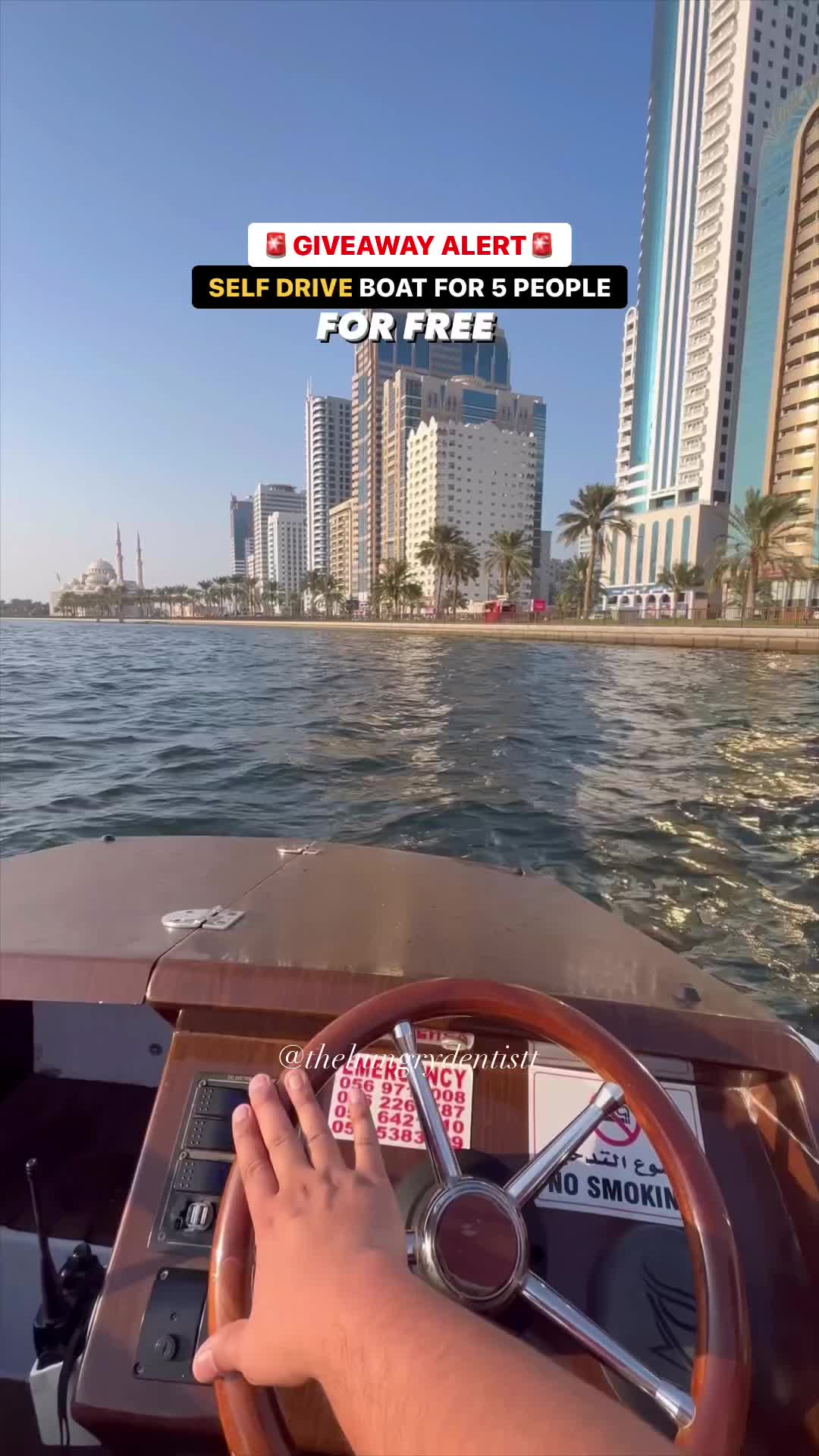 🚨GIVEAWAY ALERT: Win a Self-Drive Boat Ride in Sharjah!