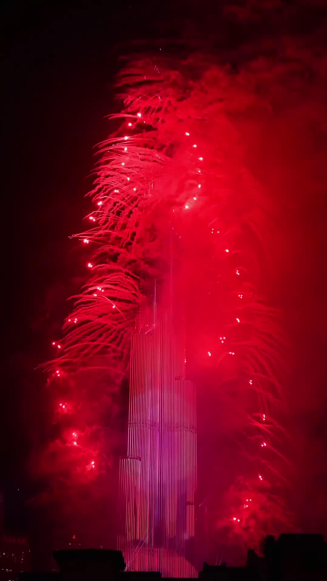 Happy New Year 2024 Fireworks at Burj Khalifa Dubai