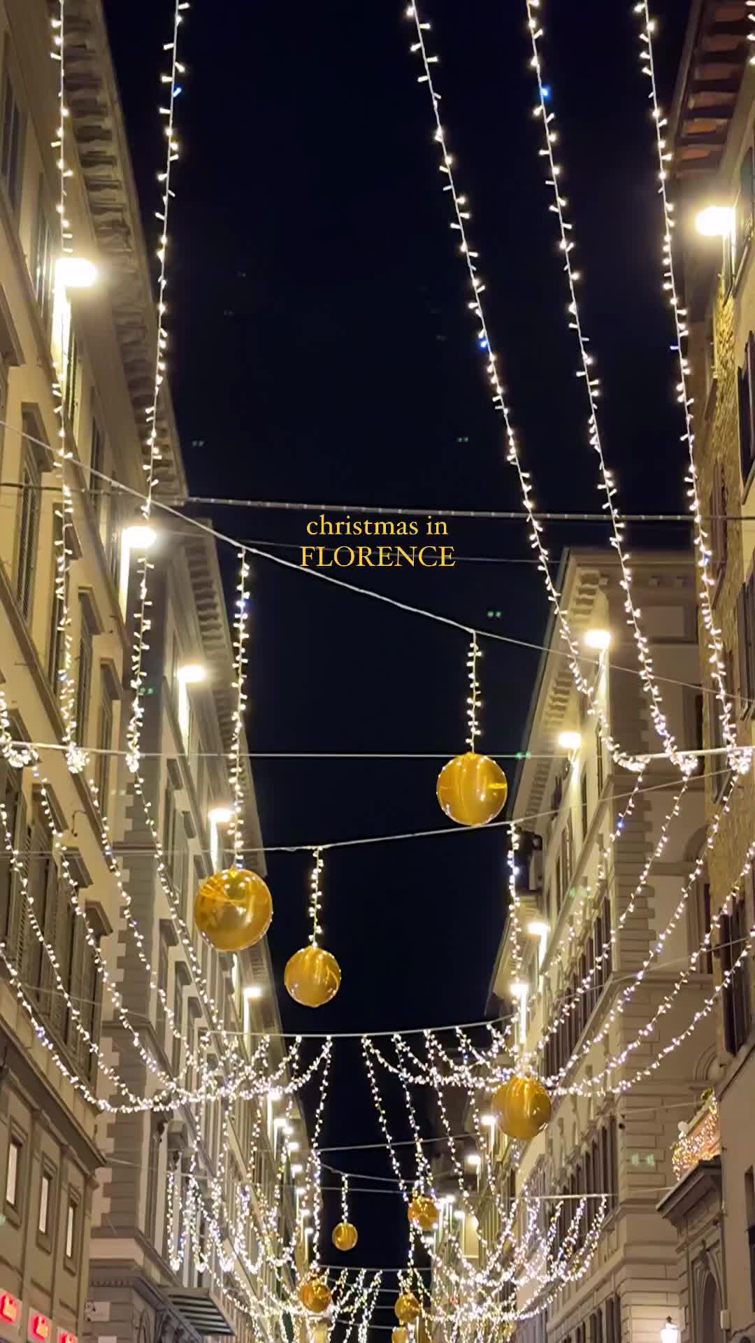 Christmas Lights Illuminate Florence's Via dei Calzaiuoli