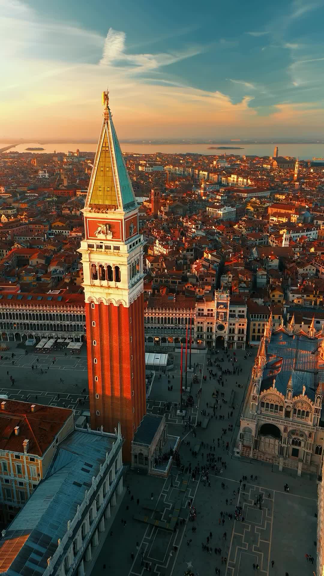 Magical Sunset at Piazza San Marco During Christmas