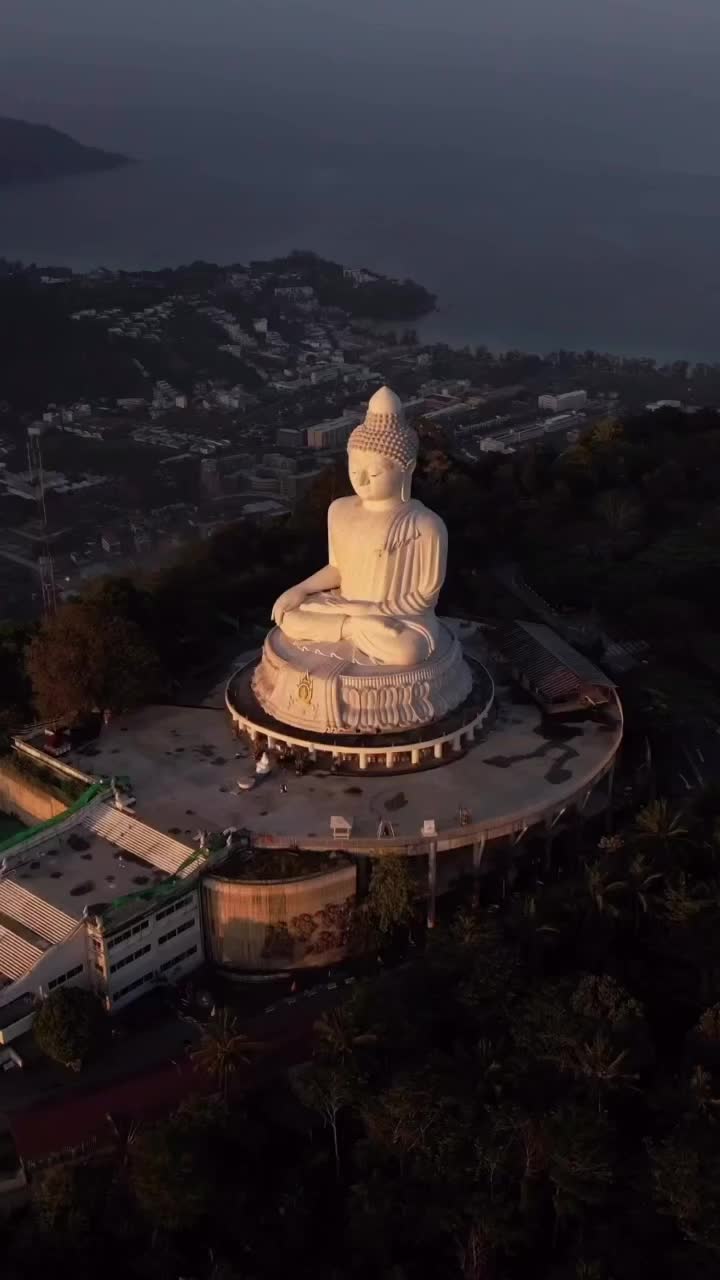 Stunning Aerial View of Big Buddha in Phuket