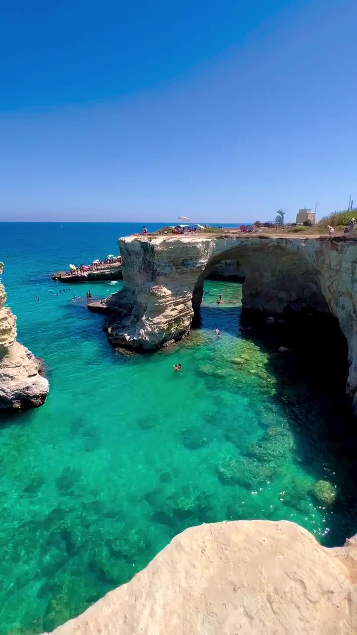 Stunning Faraglioni di Sant'Andrea in Puglia, Italy