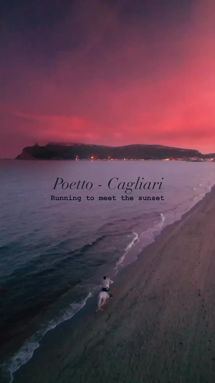 Sunset Over Sella del Diavolo at Poetto Beach, Cagliari