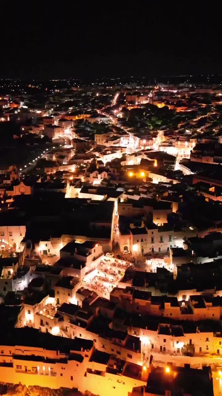 Dancing Lights of Ostuni: Aerial Night View