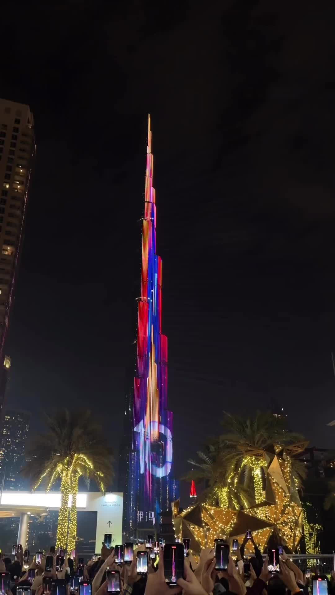 Hello 2024! New Year Fireworks at Burj Khalifa, Dubai