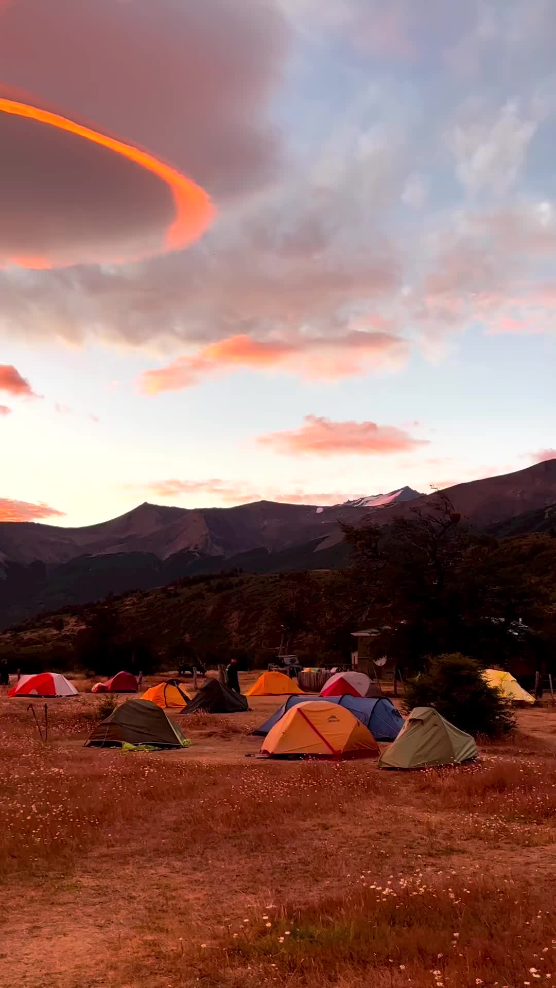 Sunrise Camping at Circuito O, Torres del Paine