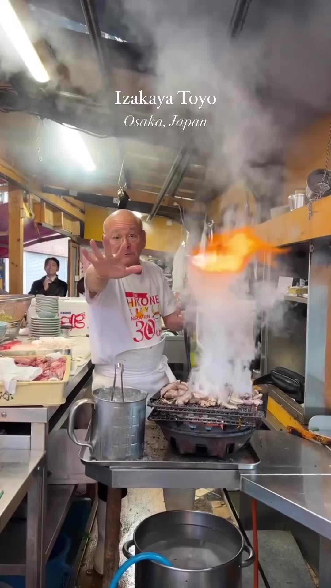 The Flamethrower Sushi Chef in Osaka, Japan