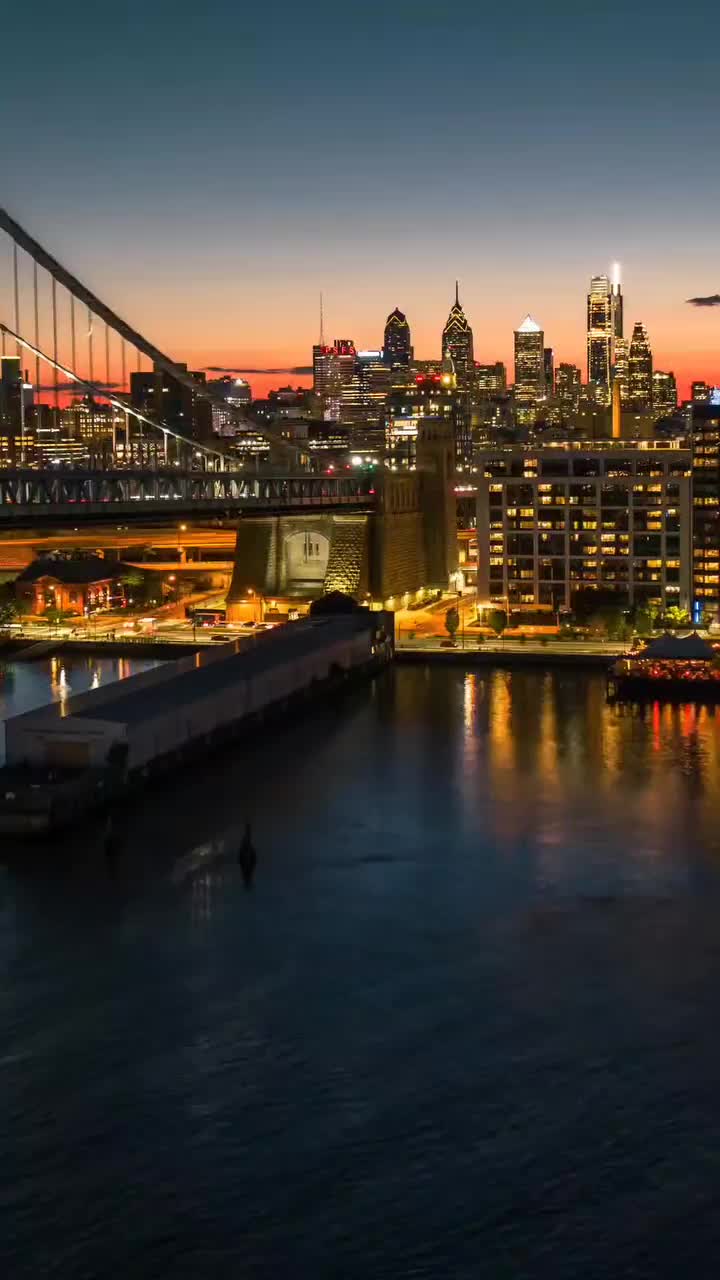 Philly's Ben Franklin Bridge at Night - A Visual Delight