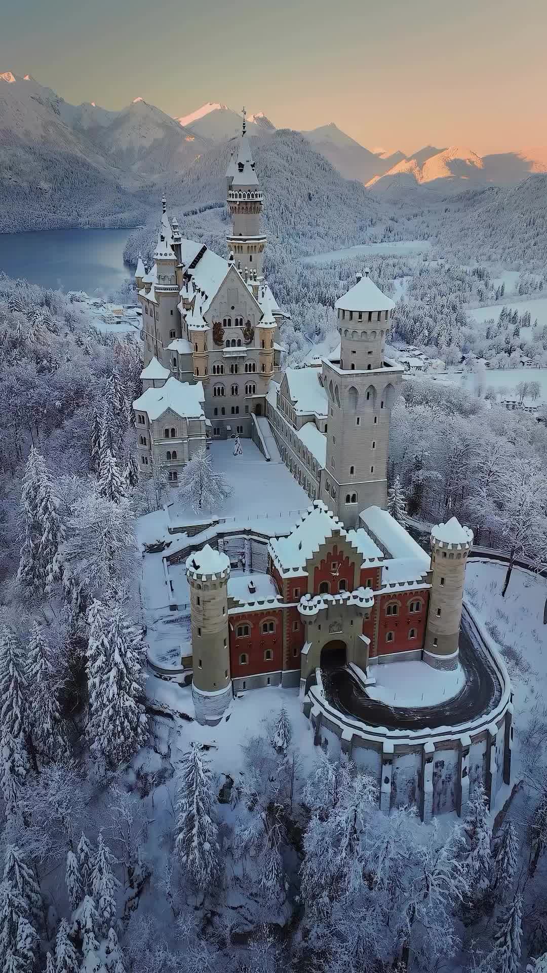 Winter Wonderland at Neuschwanstein Castle in Bavaria