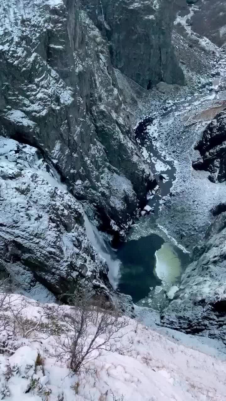 Experience Frozen Vøringsfossen Waterfall in Norway