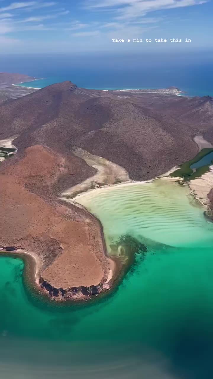 Aerial View of Isla Espíritu Santo on Earth Day
