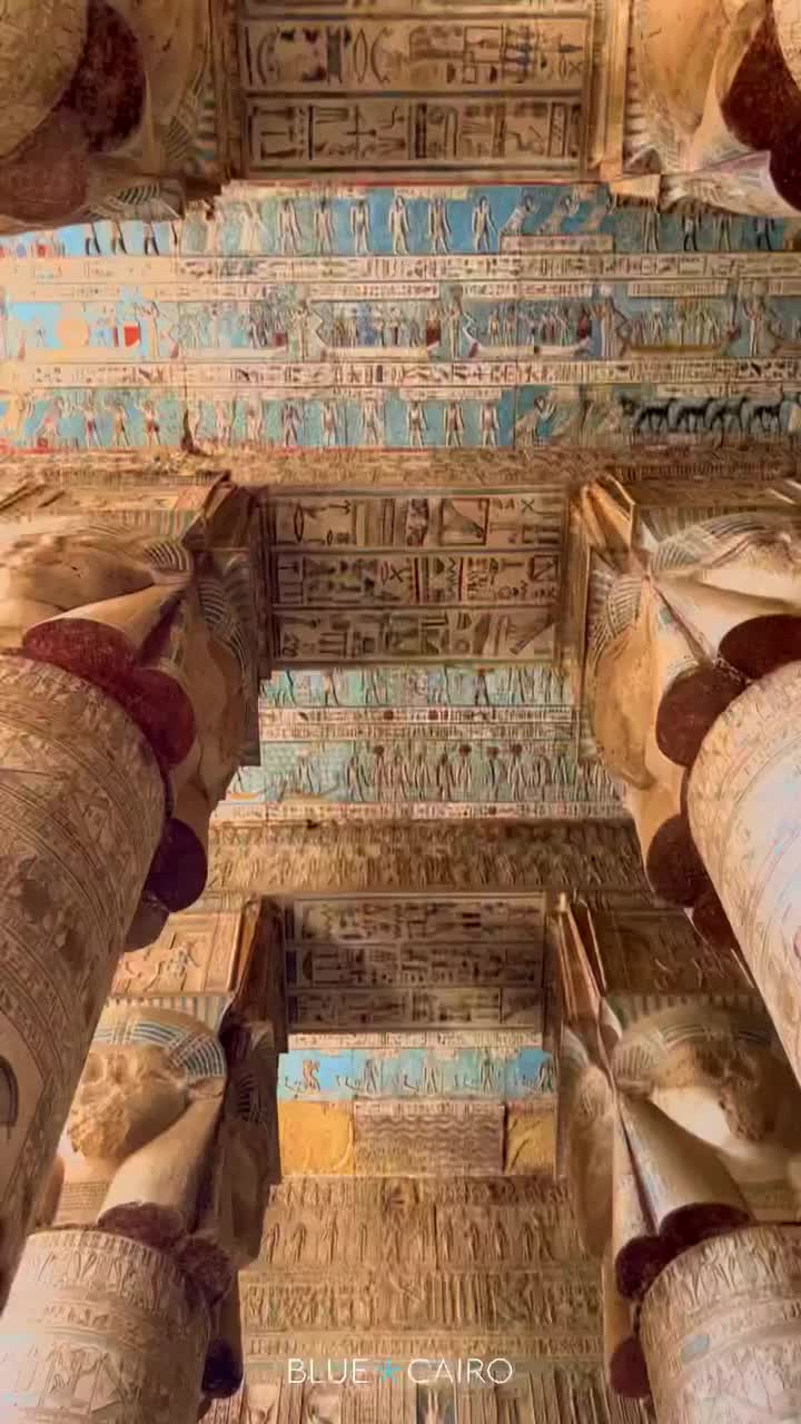 Beautiful Art of Dendera Temple in Egypt