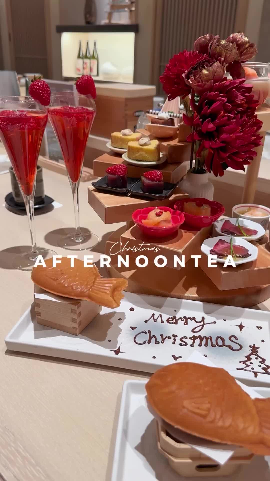 Japanese Christmas Afternoon Tea in Tokyo🎄