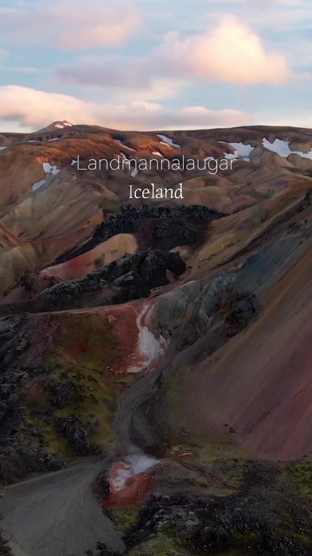 Icelandic Summer Sunset: A Journey Through Landmannalaugar