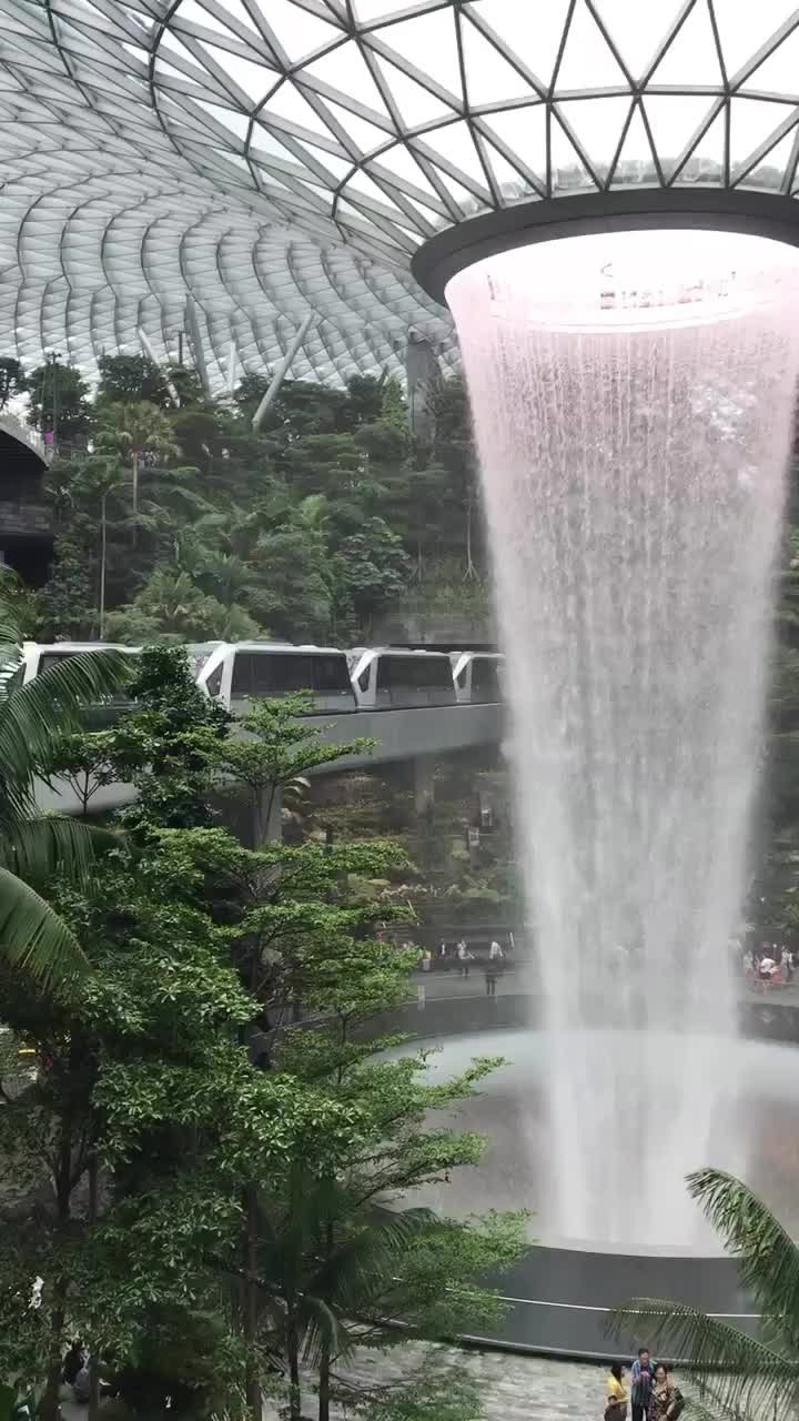 Tallest Indoor Waterfall at Jewel Changi Airport