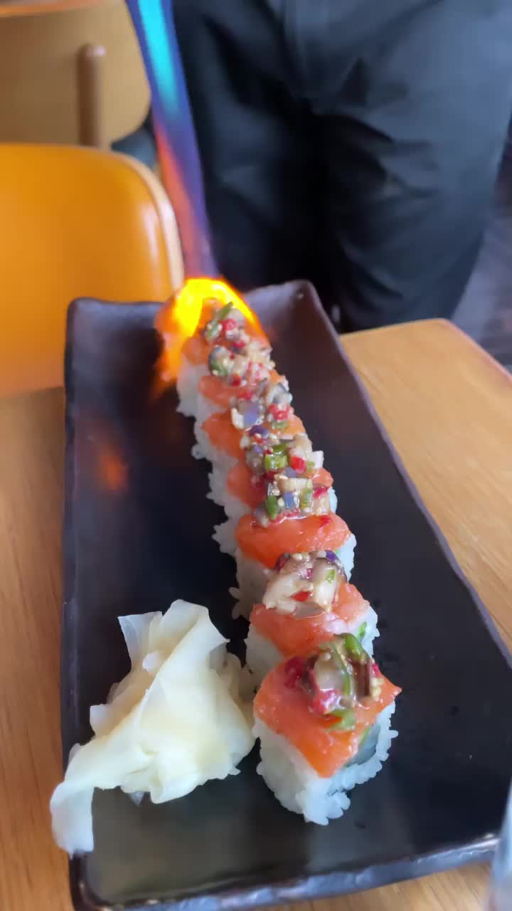 Tableside Torched Soto Maki at Chotto Matte Soho