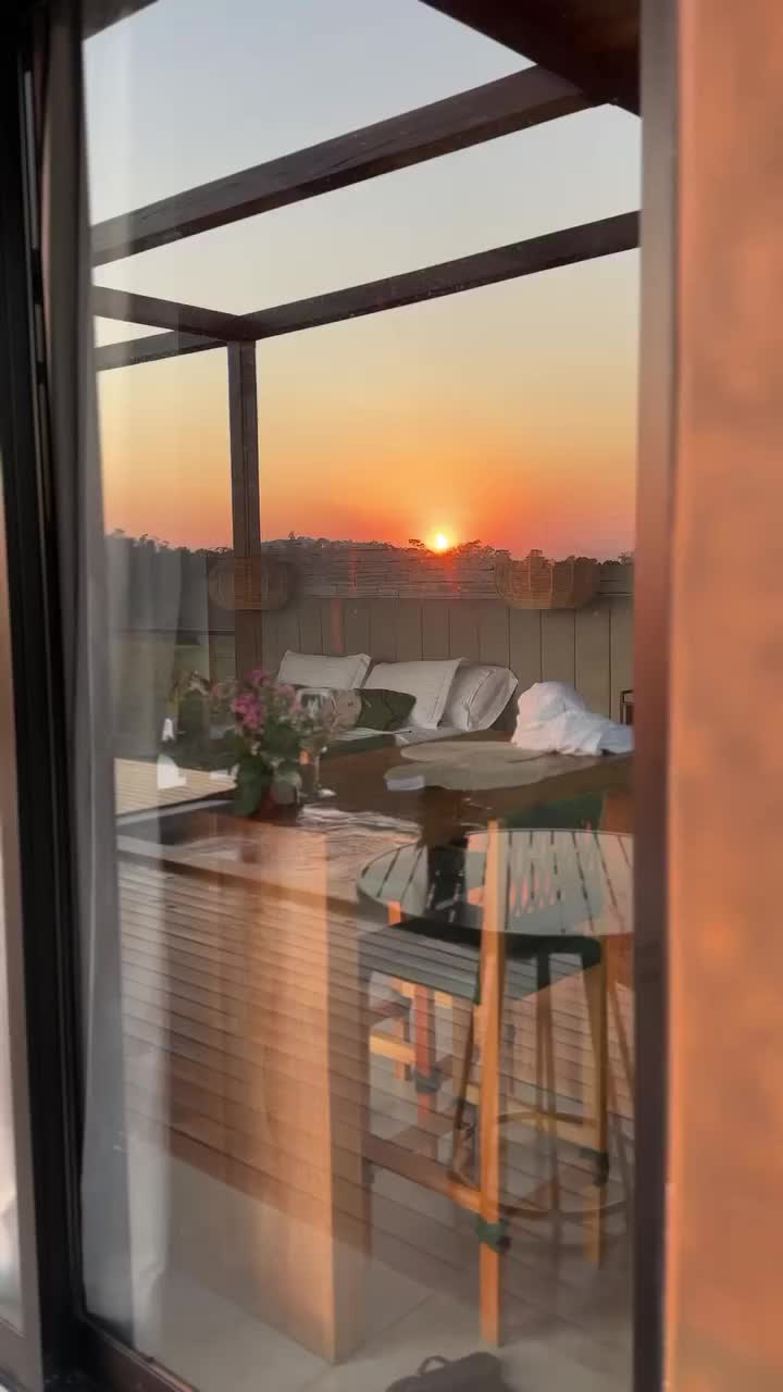 Sunset Views from a Heated Pool Cabin in Brazil