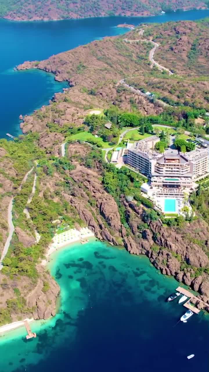 Stunning Aerial View of D Maris Bay, Marmaris, Turkey