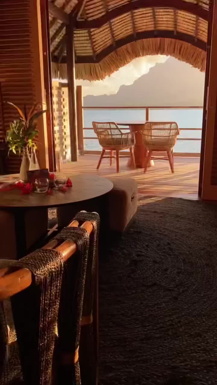 Stunning Sunset at Four Seasons Bora Bora Resort