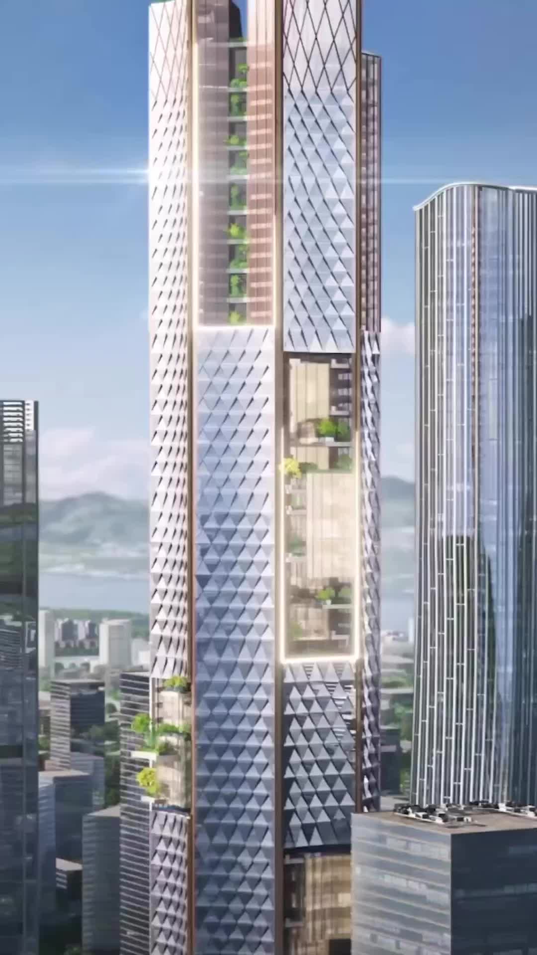 Nanjing Nexus: 350m Octagonal Supertall Skyscraper