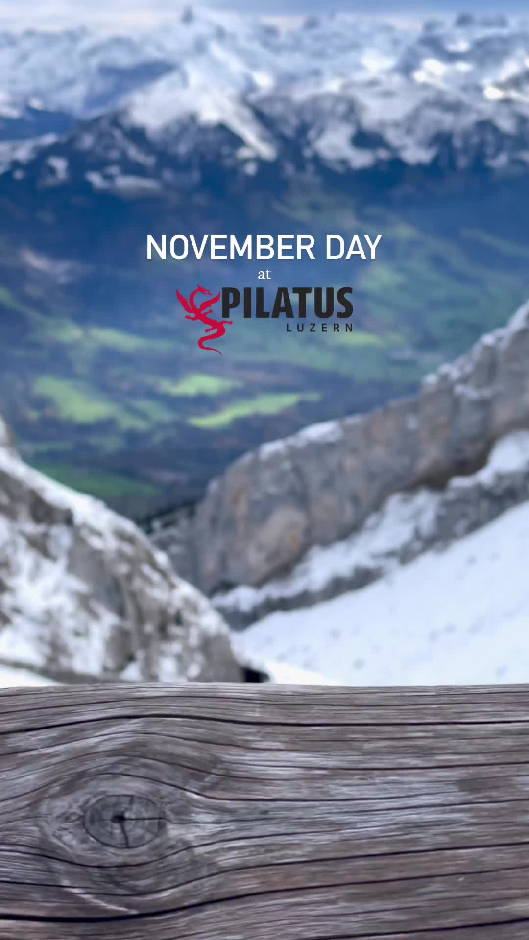 Beautiful November Day at Pilatus Summit in Switzerland