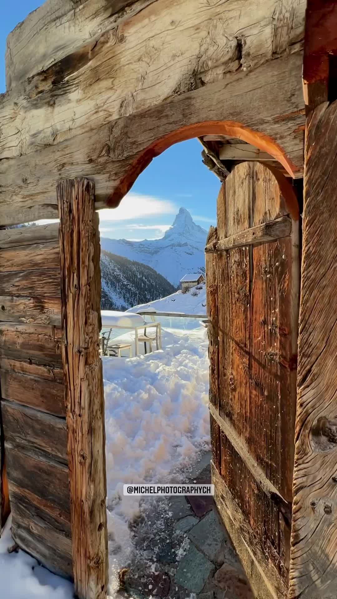 Simple Cottage Life in Alpine Mountain, Switzerland