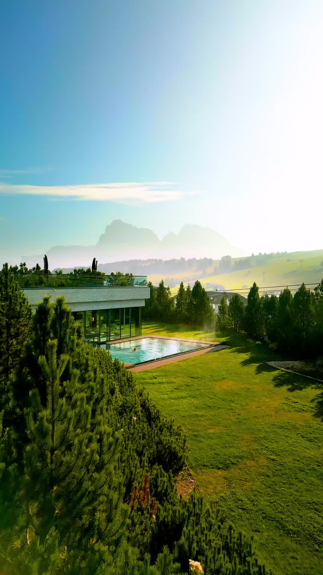 Morning Swim at Alpina Dolomites Resort ⛰️