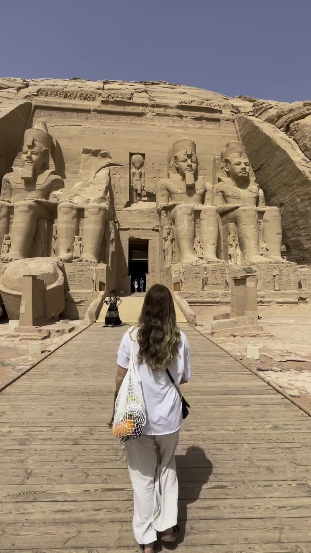 Me losing my mind that I’m actually here and not just looking at it on a screen 😮 one of the most amazing things I’ve ever seen. 
📍Abu Simbel Temple, Aswan.