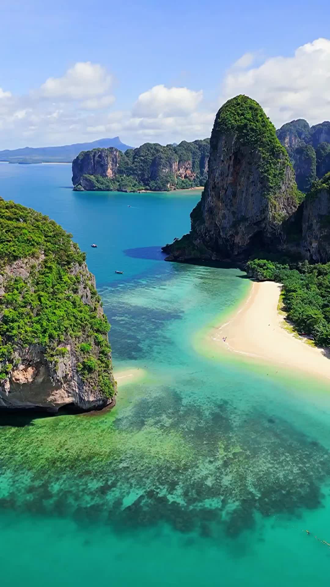 Aerial View of Phra Nang Beach - Krabi, Thailand Paradise