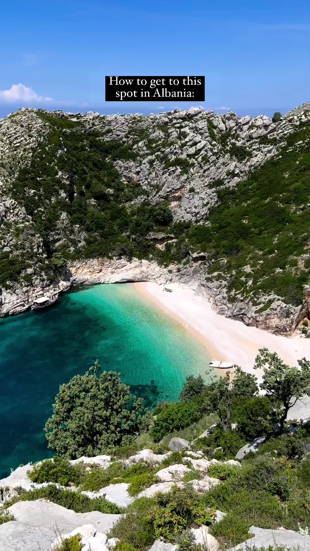 Stunning Aerial View of Grama Bay, Albania