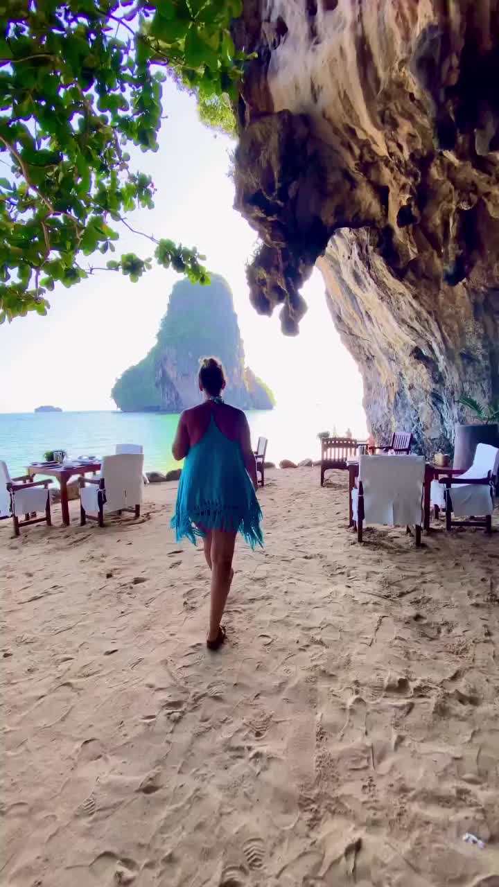 Lunch in a Cave at The Grotto, Railay Beach, Krabi