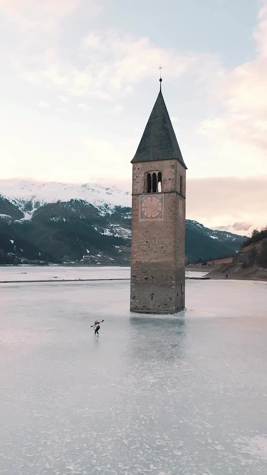 Skate at the Magical Submerged Church Tower in Italy