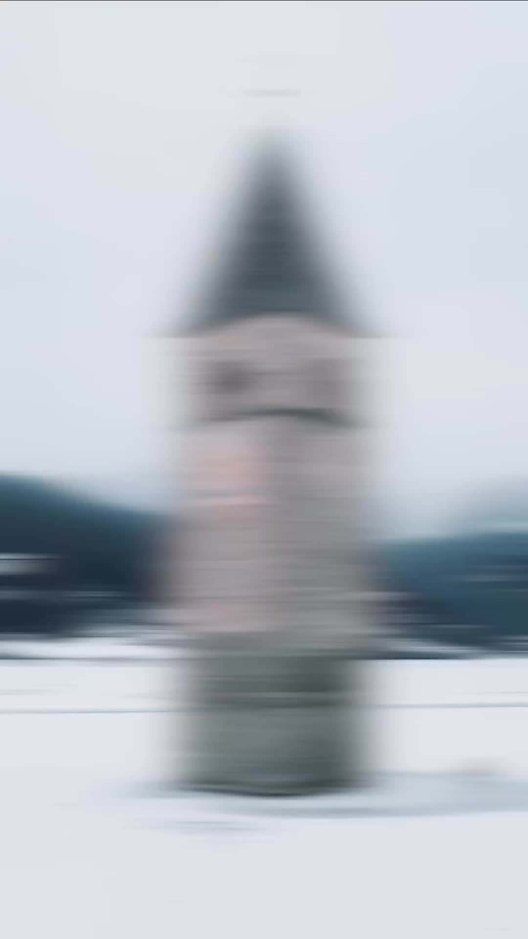 Stunning Bell Tower in Frozen Lago di Resia, Italy