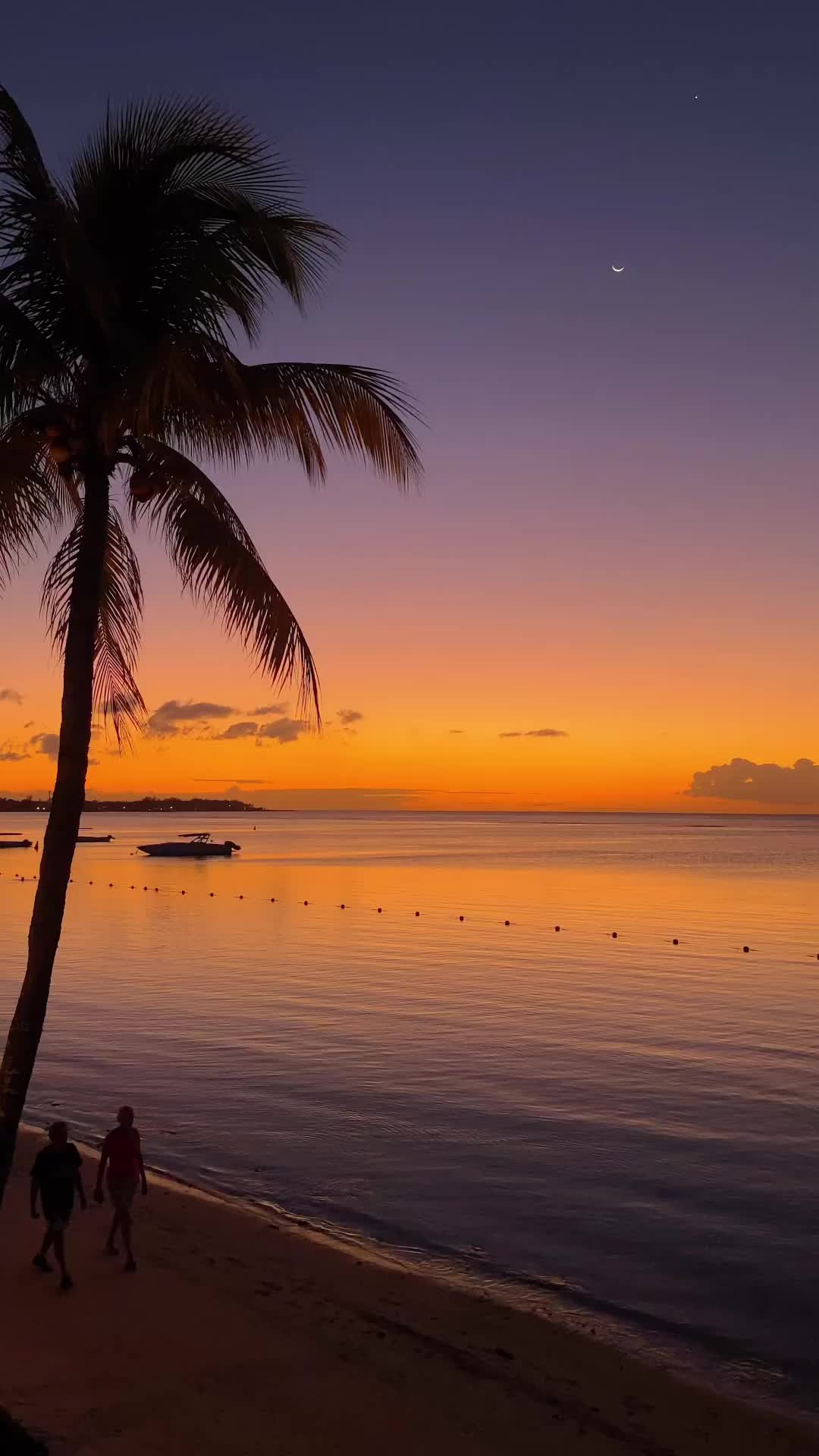 Romantic Sunset at Trou aux Biches Beach, Mauritius