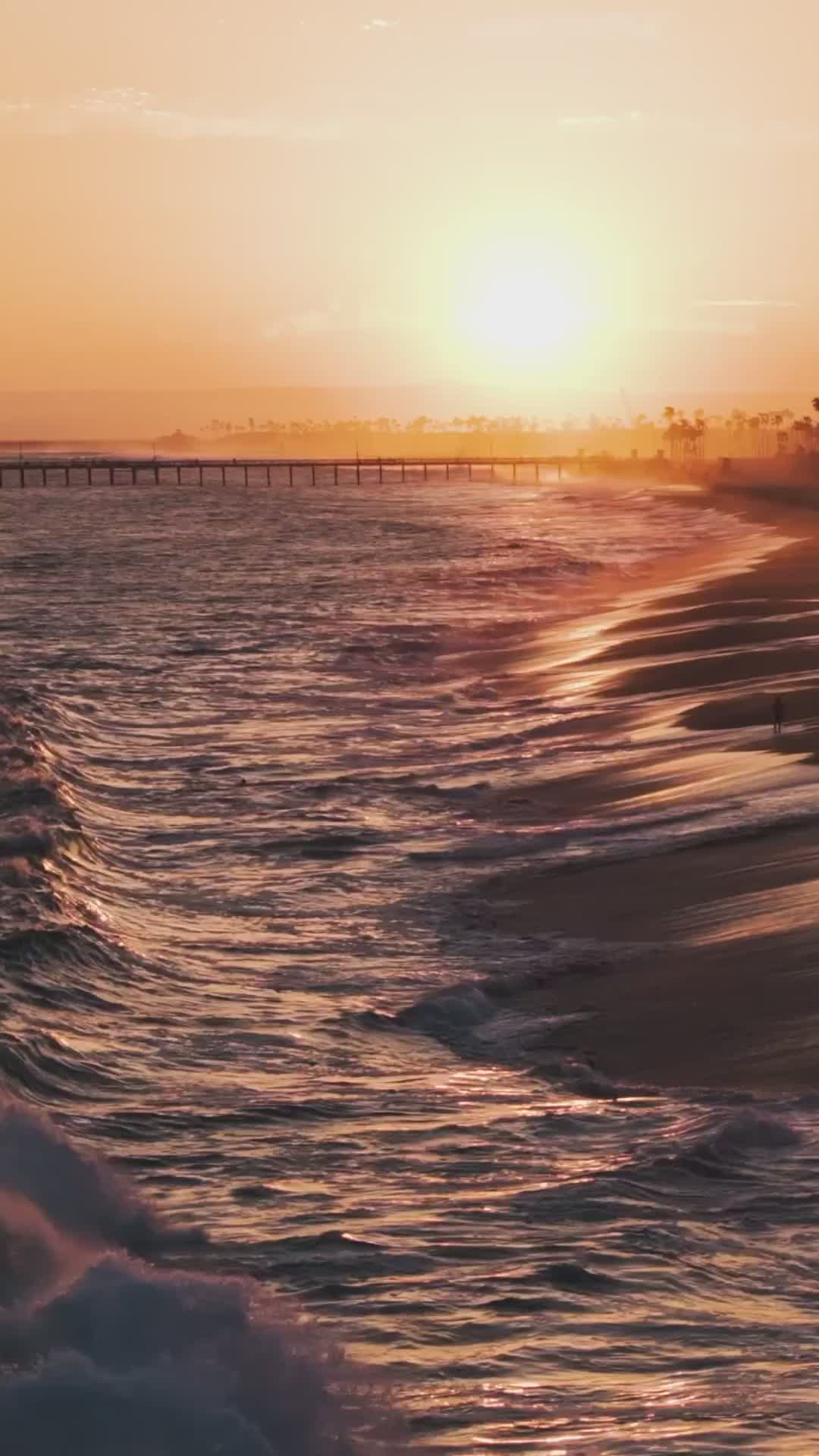 Golden Sunset Over Newport Beach, California