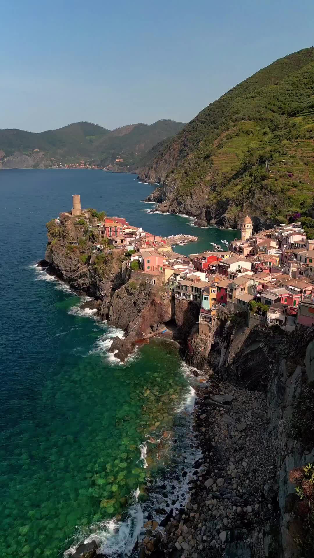 Stunning Aerial View of Vernazza, Cinque Terre, Italy