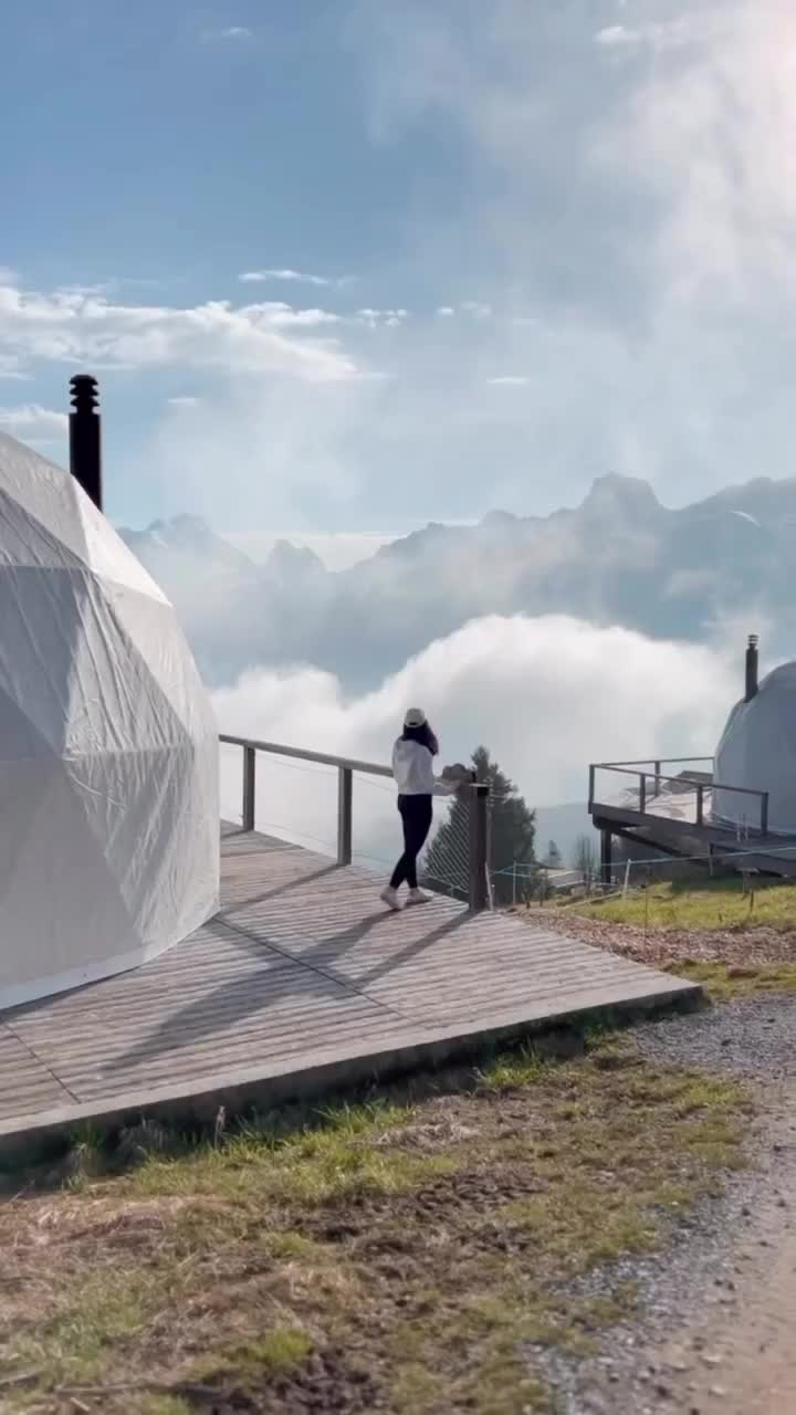 Misty Morning at Whitepod Hotel in Switzerland